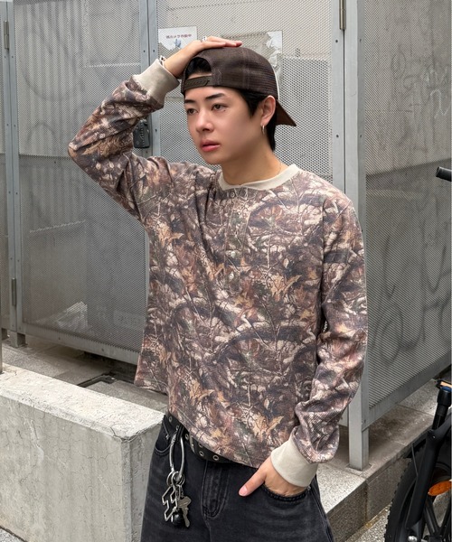 ADAMASTE(アダマスト)の「Camo Thermal Henry Neck L/S Tee - 迷彩サーマルヘンリーネックロングスリーブT(Tシャツ/カットソー・メンズ・ブラウン/ブラック/グリーン系その他2/グリーン系その他・SMALL/MEDIUM/LARGE)」の22枚目の写真