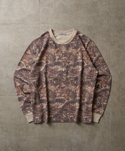 ADAMASTE(アダマスト)の「Camo Thermal Henry Neck L/S Tee - 迷彩サーマルヘンリーネックロングスリーブT(Tシャツ/カットソー・メンズ・ブラウン/ブラック/グリーン系その他2/グリーン系その他・SMALL/MEDIUM/LARGE)」の9枚目の写真
