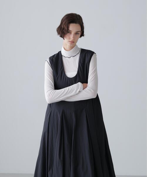ADORE(アドーア)の「◆ソフトウールジャージー(Tシャツ/カットソー・レディース・ホワイト/ブルー/ブラック・38)」の2枚目の写真