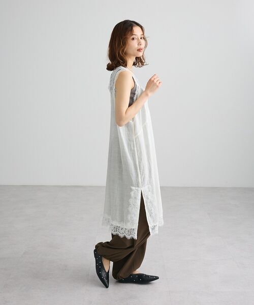Green Parks(グリーンパークス)の「レースチュニックキャミ(チュニック・レディース・イエロー/ホワイト系その他2/ブラック/チャコールグレー・FREE)」の22枚目の写真