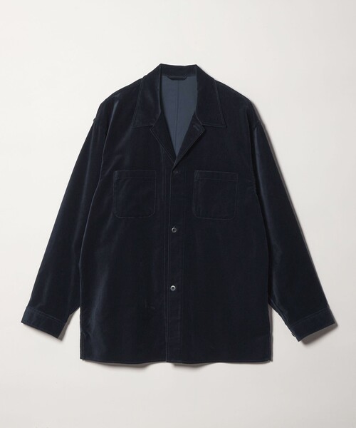 Steven Alan(スティーブンアラン)の「<Steven Alan> オーガニックコットン ベルベット オープンカラー オーバー シャツ(シャツ/ブラウス・メンズ・マスタード/ネイビー・S/L/M/XL)」の2枚目の写真