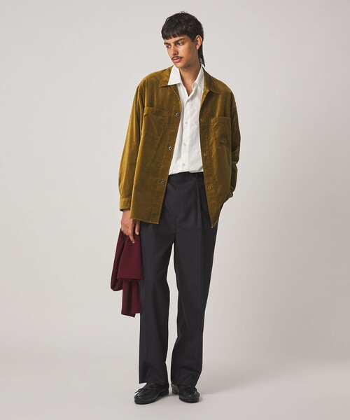 Steven Alan(スティーブンアラン)の「<Steven Alan> オーガニックコットン ベルベット オープンカラー オーバー シャツ(シャツ/ブラウス・メンズ・マスタード/ネイビー・S/L/M/XL)」の3枚目の写真