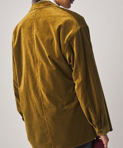 Steven Alan(スティーブンアラン)の「<Steven Alan> オーガニックコットン ベルベット オープンカラー オーバー シャツ(シャツ/ブラウス・メンズ・マスタード/ネイビー・S/L/M/XL)」の6枚目の写真