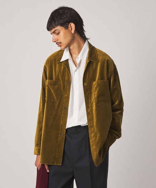 Steven Alan(スティーブンアラン)の「<Steven Alan> オーガニックコットン ベルベット オープンカラー オーバー シャツ(シャツ/ブラウス・メンズ・マスタード/ネイビー・S/L/M/XL)」の8枚目の写真
