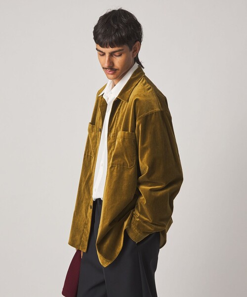 Steven Alan(スティーブンアラン)の「<Steven Alan> オーガニックコットン ベルベット オープンカラー オーバー シャツ(シャツ/ブラウス・メンズ・マスタード/ネイビー・S/L/M/XL)」の9枚目の写真