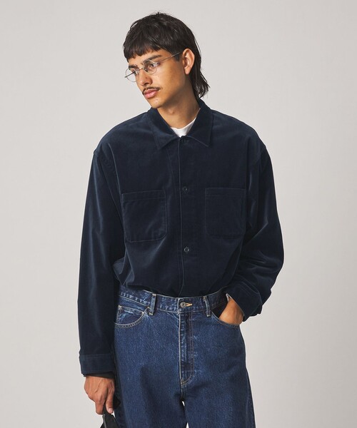 Steven Alan(スティーブンアラン)の「<Steven Alan> オーガニックコットン ベルベット オープンカラー オーバー シャツ(シャツ/ブラウス・メンズ・マスタード/ネイビー・S/L/M/XL)」の13枚目の写真
