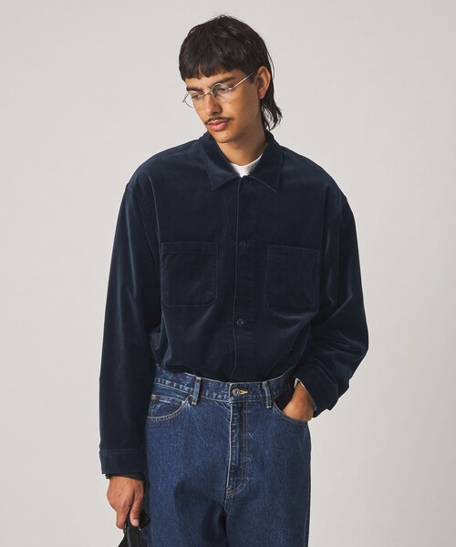 Steven Alan(スティーブンアラン)の「<Steven Alan> オーガニックコットン ベルベット オープンカラー オーバー シャツ(シャツ/ブラウス・メンズ・マスタード/ネイビー・S/L/M/XL)」の16枚目の写真