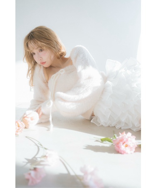 MISTREASS（ミストレアス）の「Narrow Ribbon Fluffy Knit Ensemble（ニット/セーター・レディース・ピンク・FREE）」の6枚目の写真