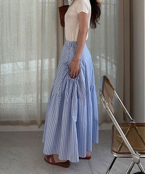 FAVORITO(ファヴォリート)の「ポケット付きスカート(スカート・レディース・イエロー/ブルー・F)」の21枚目の写真