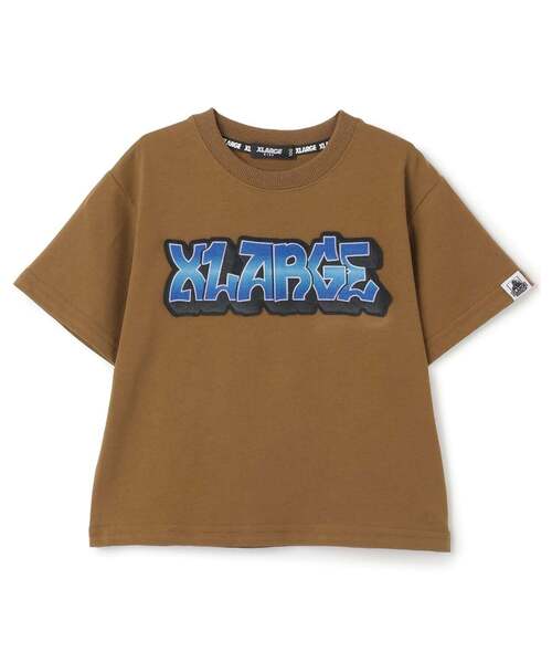 XLARGE KIDS(エクストララージキッズ)の「グラデーションロゴ刺しゅう半袖Tシャツ(Tシャツ/カットソー・キッズ・トップグレー/ブラウン/ブラック・90cm/80cm/100cm)」の3枚目の写真