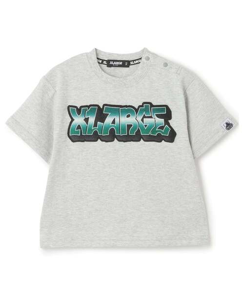 XLARGE KIDS(エクストララージキッズ)の「グラデーションロゴ刺しゅう半袖Tシャツ(Tシャツ/カットソー・キッズ・トップグレー/ブラウン/ブラック・90cm/80cm/100cm)」の2枚目の写真