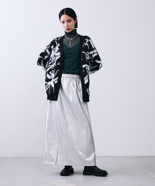 MONOe(モノエ)の「モノクロ柄シャギーVネックカーディガン(カーディガン/ボレロ・レディース・ダークグレー・FREE)」の17枚目の写真