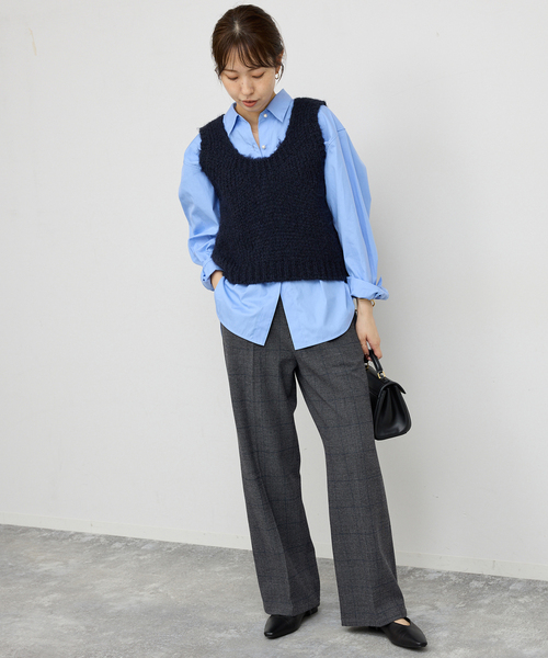 Spick & Span(スピックアンドスパン)の「《手洗い可 / 追加》グレンチェック起毛タックストレートパンツ(スラックス・レディース・その他1/その他4・38/36)」の3枚目の写真