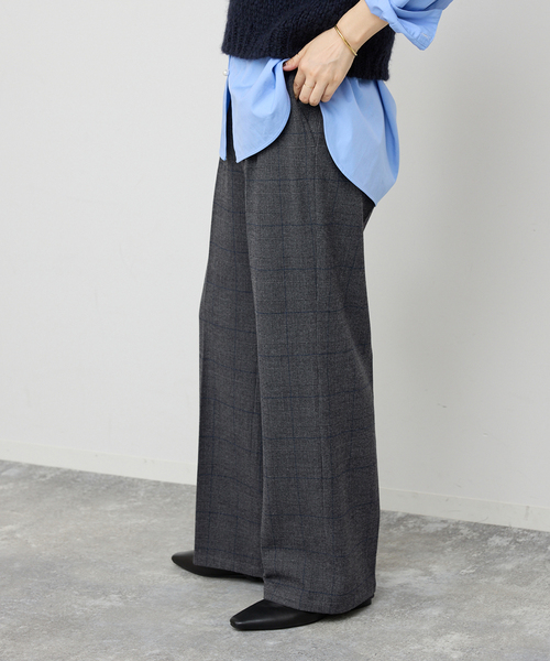 Spick & Span(スピックアンドスパン)の「《手洗い可 / 追加》グレンチェック起毛タックストレートパンツ(スラックス・レディース・その他1/その他4・38/36)」の9枚目の写真