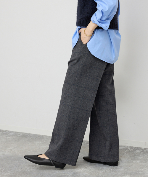 Spick & Span(スピックアンドスパン)の「《手洗い可 / 追加》グレンチェック起毛タックストレートパンツ(スラックス・レディース・その他1/その他4・38/36)」の10枚目の写真