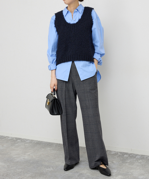 Spick & Span(スピックアンドスパン)の「《手洗い可 / 追加》グレンチェック起毛タックストレートパンツ(スラックス・レディース・その他1/その他4・38/36)」の11枚目の写真