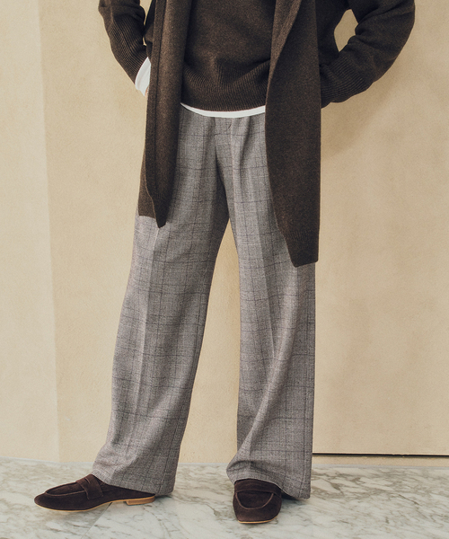 Spick & Span(スピックアンドスパン)の「《手洗い可 / 追加》グレンチェック起毛タックストレートパンツ(スラックス・レディース・その他1/その他4・38/36)」の13枚目の写真