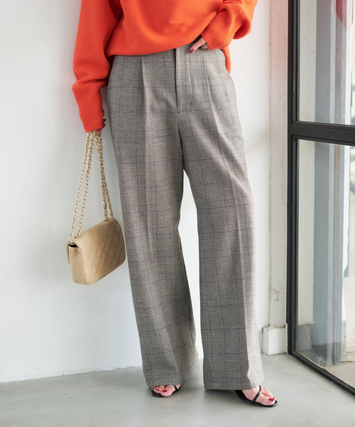 Spick & Span(スピックアンドスパン)の「《手洗い可 / 追加》グレンチェック起毛タックストレートパンツ(スラックス・レディース・その他1/その他4・38/36)」の15枚目の写真