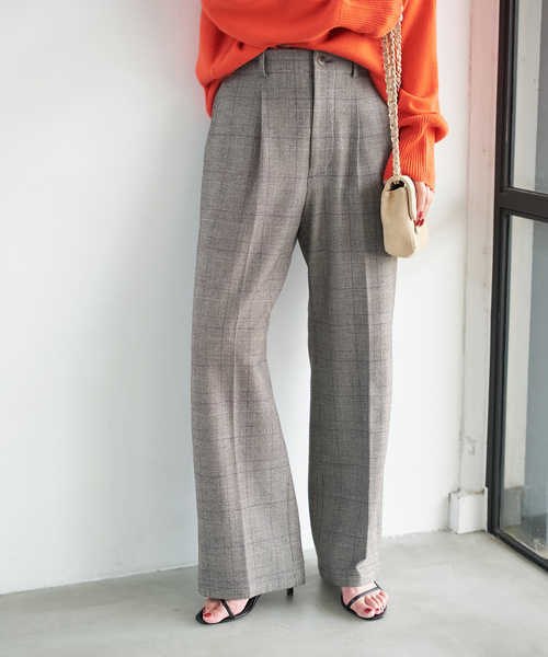 Spick & Span(スピックアンドスパン)の「《手洗い可 / 追加》グレンチェック起毛タックストレートパンツ(スラックス・レディース・その他1/その他4・38/36)」の16枚目の写真