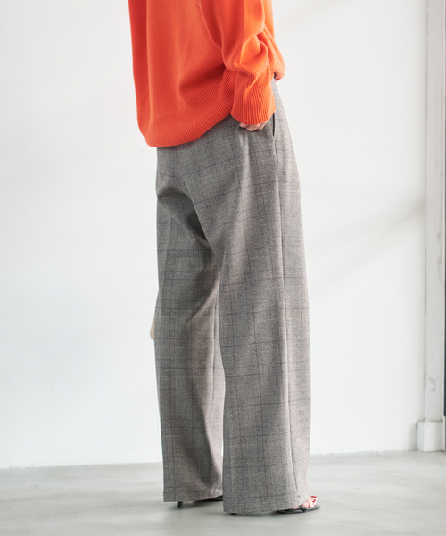 Spick & Span(スピックアンドスパン)の「《手洗い可 / 追加》グレンチェック起毛タックストレートパンツ(スラックス・レディース・その他1/その他4・38/36)」の18枚目の写真