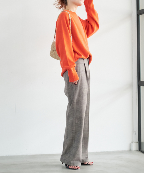Spick & Span(スピックアンドスパン)の「《手洗い可 / 追加》グレンチェック起毛タックストレートパンツ(スラックス・レディース・その他1/その他4・38/36)」の20枚目の写真