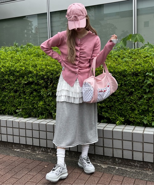WC(ダブル シー)の「レーススウェットミドルスカート(スカート・レディース・グレー/ホワイト・FREE)」の14枚目の写真