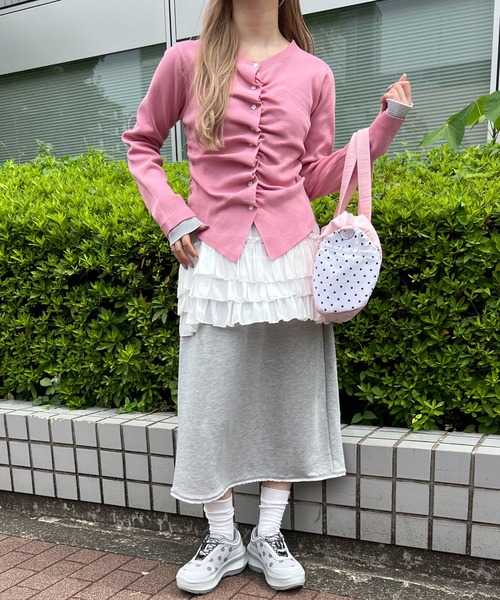 WC(ダブル シー)の「レーススウェットミドルスカート(スカート・レディース・グレー/ホワイト・FREE)」の15枚目の写真