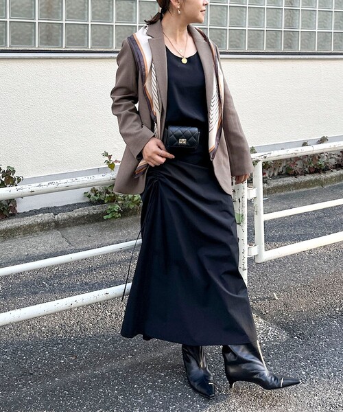NOLLEY’S(ノーリーズ)の「【PR阿部☆別注】《抗ピリング/ストレッチ》ウォッシャブルダブルクロスオーバージャケット(テーラードジャケット・レディース・ベージュ/チャコールグレー・38)」の14枚目の写真