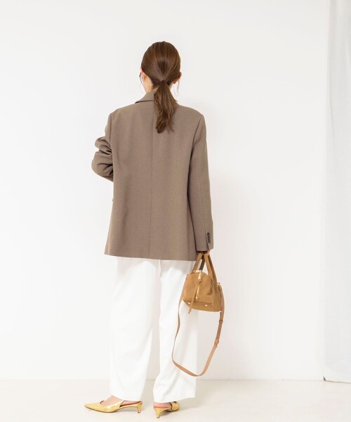 NOLLEY’S(ノーリーズ)の「【PR阿部☆別注】《抗ピリング/ストレッチ》ウォッシャブルダブルクロスオーバージャケット(テーラードジャケット・レディース・ベージュ/チャコールグレー・38)」の22枚目の写真