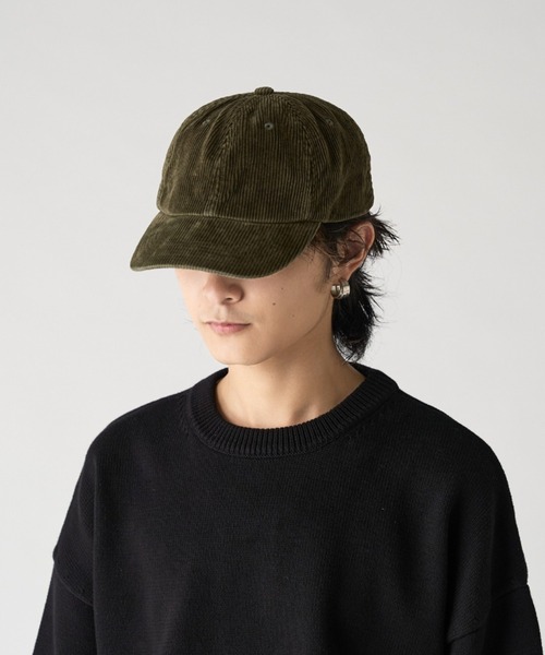 KIJIMA TAKAYUKI(キジマ タカユキ)の「【KIJIMA TAKAYUKI】/ CORDUROY SULFER DYED 6PANEL CAP(キャップ・メンズ・オリーブ/ブラック・FREE)」の2枚目の写真