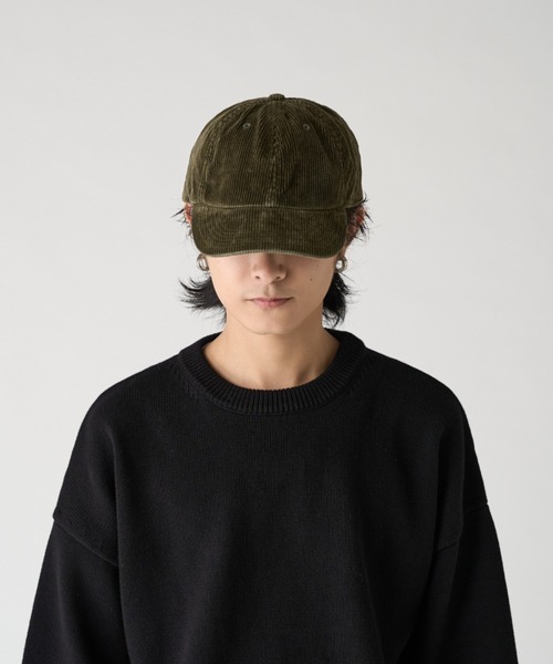 KIJIMA TAKAYUKI(キジマ タカユキ)の「【KIJIMA TAKAYUKI】/ CORDUROY SULFER DYED 6PANEL CAP(キャップ・メンズ・オリーブ/ブラック・FREE)」の7枚目の写真