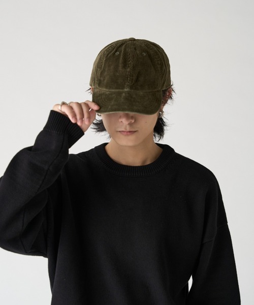 KIJIMA TAKAYUKI(キジマ タカユキ)の「【KIJIMA TAKAYUKI】/ CORDUROY SULFER DYED 6PANEL CAP(キャップ・メンズ・オリーブ/ブラック・FREE)」の8枚目の写真