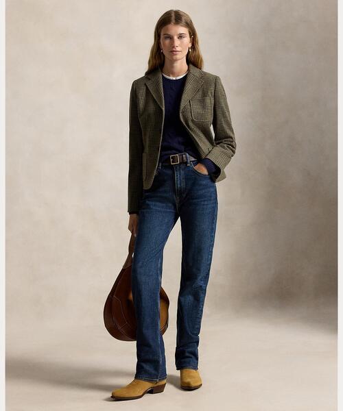 POLO RALPH LAUREN(ポロ ラルフ ローレン)の「シングルブレステッド グレン チェック ブレザー(テーラードジャケット・レディース・グリーン・4/2/0)」の3枚目の写真