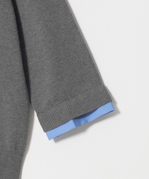 UNITED ARROWS(ユナイテッドアローズ)の「4WAY エンブロイダリー シャツ コンビ ニット ‐ウォッシャブル‐(カーディガン/ボレロ・レディース・ブラック/ダークグレー/ネイビー・FREE)」の14枚目の写真