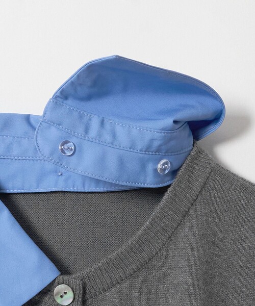UNITED ARROWS(ユナイテッドアローズ)の「4WAY エンブロイダリー シャツ コンビ ニット ‐ウォッシャブル‐(カーディガン/ボレロ・レディース・ブラック/ダークグレー/ネイビー・FREE)」の16枚目の写真