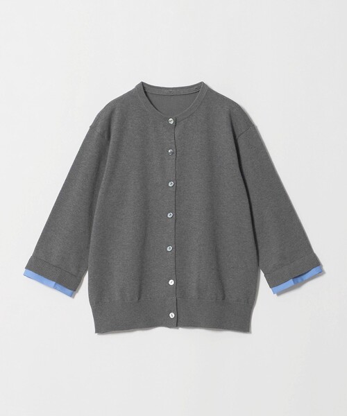 UNITED ARROWS(ユナイテッドアローズ)の「4WAY エンブロイダリー シャツ コンビ ニット ‐ウォッシャブル‐(カーディガン/ボレロ・レディース・ブラック/ダークグレー/ネイビー・FREE)」の18枚目の写真