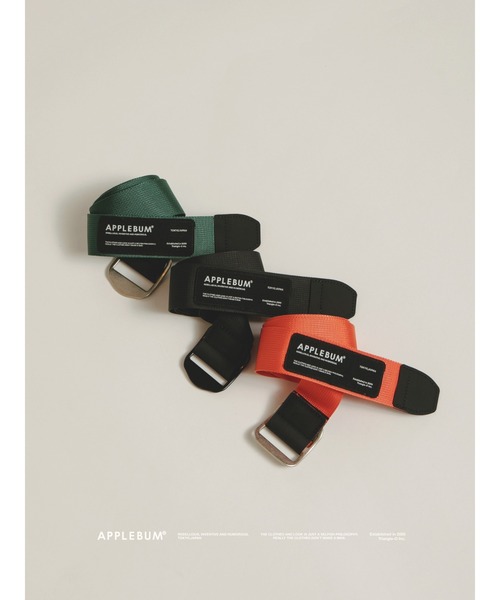 APPLEBUM(アップルバム)の「Logo Label Belt(ベルト・メンズ・オレンジ/グリーン/ブラック・ONE SIZE)」の2枚目の写真