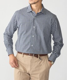 MADE IN JAPAN ワイドカラー チェック ネル シャツ