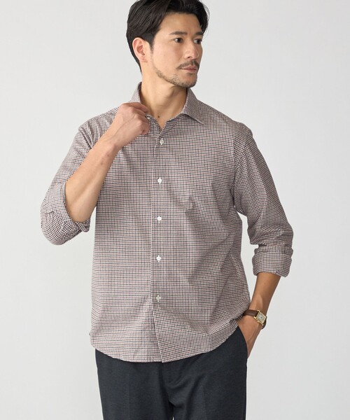 SHIPS(シップス)の「MADE IN JAPAN ワイドカラー チェック ネル シャツ(シャツ/ブラウス・メンズ・ブラウン/ネイビー/ワイン/ダークブルー・LARGE/MEDIUM/SMALL)」の5枚目の写真