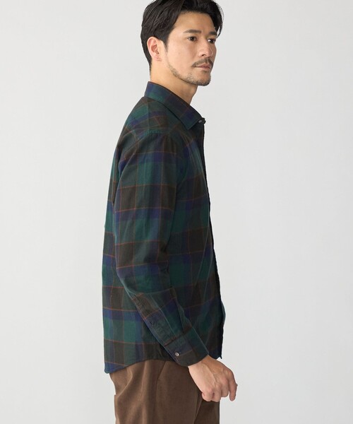 SHIPS(シップス)の「MADE IN JAPAN ワイドカラー チェック ネル シャツ(シャツ/ブラウス・メンズ・ブラウン/ネイビー/ワイン/ダークブルー・LARGE/MEDIUM/SMALL)」の11枚目の写真