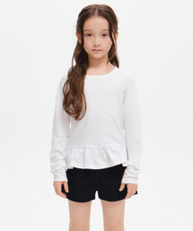ガールズフレア長袖Tシャツ[ホワイト]