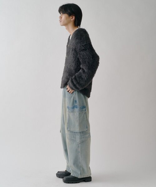 goocy(グーシー)の「フェザーヤーンMIXカーディガン(カーディガン/ボレロ・メンズ・グレー/ブラウン/ブラック・MEDIUM/LARGE)」の11枚目の写真