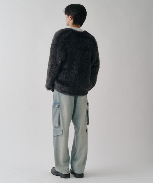 goocy(グーシー)の「フェザーヤーンMIXカーディガン(カーディガン/ボレロ・メンズ・グレー/ブラウン/ブラック・MEDIUM/LARGE)」の12枚目の写真