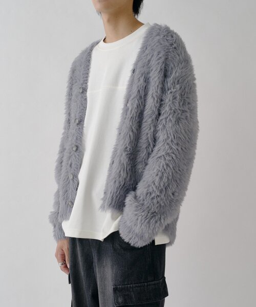 goocy(グーシー)の「フェザーヤーンMIXカーディガン(カーディガン/ボレロ・メンズ・グレー/ブラウン/ブラック・MEDIUM/LARGE)」の16枚目の写真
