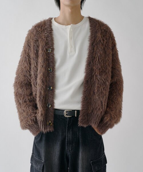 goocy(グーシー)の「フェザーヤーンMIXカーディガン(カーディガン/ボレロ・メンズ・グレー/ブラウン/ブラック・MEDIUM/LARGE)」の21枚目の写真
