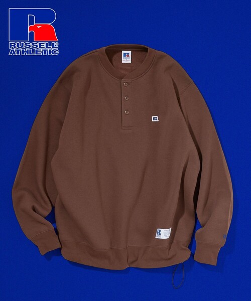 Russell Athletic(ラッセルアスレティック)の「RUSSELL ATHLETIC/ラッセルアスレチック 限定展開 RUSSELL ATHLETIC × FREAK'S STORE / 別注 RS ヘンリーネック スウェット(スウェット・メンズ・アッシュグレー/ブラック/ブラウン/ネイビー・LARGE/MEDIUM/SMALL)」の4枚目の写真