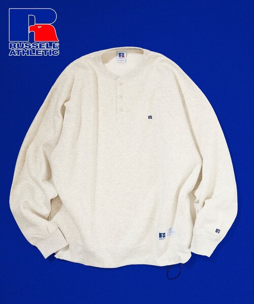 Russell Athletic(ラッセルアスレティック)の「RUSSELL ATHLETIC/ラッセルアスレチック 限定展開 RUSSELL ATHLETIC × FREAK'S STORE / 別注 RS ヘンリーネック スウェット(スウェット・メンズ・アッシュグレー/ブラック/ブラウン/ネイビー・LARGE/MEDIUM/SMALL)」の3枚目の写真