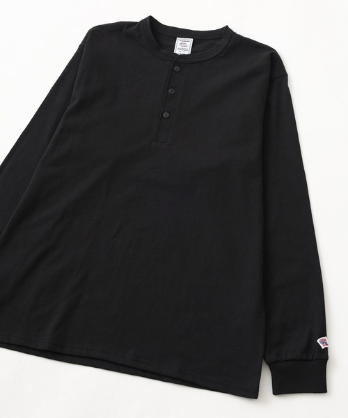 JEMORGAN（ジェーイーモーガン）の「JEMORGAN 天竺ヘンリーーネックL/S-T 長袖（Tシャツ/カットソー・メンズ・ネイビー/ブラック/オフホワイト/杢グレー・XL/M/S）」の2枚目の写真