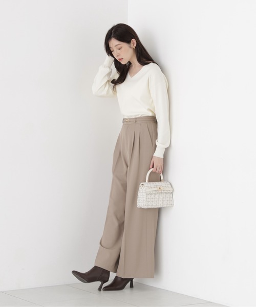 PROPORTION BODY DRESSING(プロポーションボディドレッシング)の「Vネック総針ニット / 1216270005(ニット/セーター・レディース・ブラック/ホワイト系その他/ベージュ/ボルドー・FREE)」の19枚目の写真
