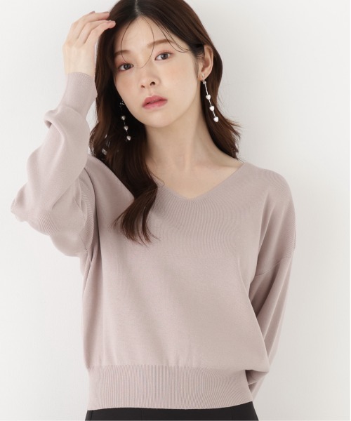 PROPORTION BODY DRESSING(プロポーションボディドレッシング)の「Vネック総針ニット / 1216270005(ニット/セーター・レディース・ブラック/ホワイト系その他/ベージュ/ボルドー・FREE)」の22枚目の写真
